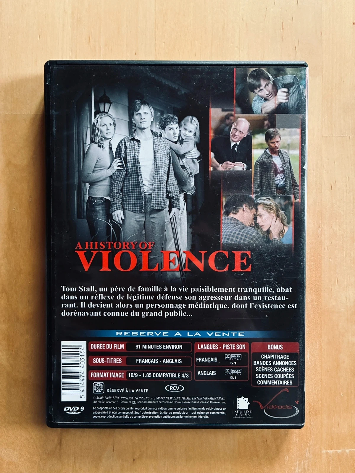 DVD A history of violence de David Cronenberg. – photo 3